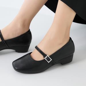 루엘 큐빅 스퀘어토 메리제인 슈즈 3.5cm