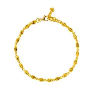 갤러리아 순금 금 24K 물고기 팔찌 컷팅 체인 디자인 7.5g