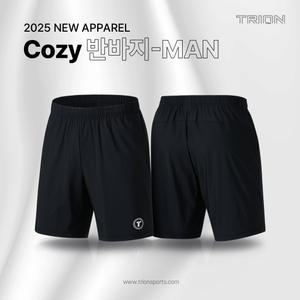 트라이온 기획 코지 반바지 블랙 남성여성 배드민턴  탁구 스쿼시 스포츠 의류 (코지 반바지 블랙)