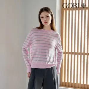 [런칭가 179000원] 고비(GOBI) 실크 캐시미어 스트라이프 니트