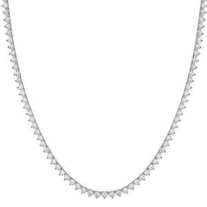 갤러리아 14K 1부 랩 다이아 테니스 목걸이 3프롱 다이아몬드