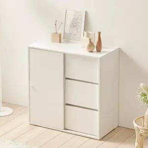 [포스트모던]픽스 서랍형 다용도 슬라이딩 수납장 800