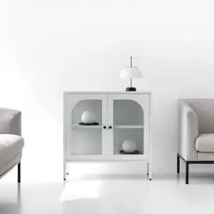 아트박스 마전동상회 북유럽 거실 수납장 아치형 유리 진열장