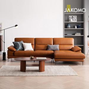 [자코모] 로세티 4인 카우치형 럭스 통가죽 천연면피 소가죽 소파