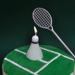 셔틀콕 초 배드민턴라켓볼펜 세트 케이크 스포츠 생일초