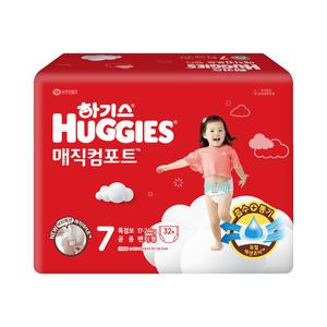 2024 하기스 매직컴포트 팬티 7단계 특점보 공용 32매 2팩