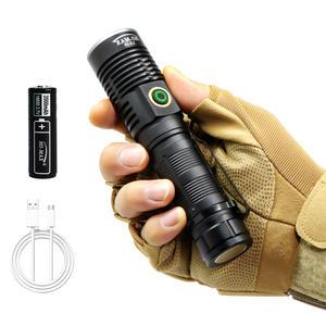 하이맥스 LED후레쉬 충전식손전등 휴대용랜턴 C타입 USB 충전후레쉬 고휘도 18650렌턴 LS20 고급세트