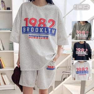 이삐다 여성 여름 1982 오버핏 반팔티 반바지 투피스세트 썸머셋업 IBBD25_DS60