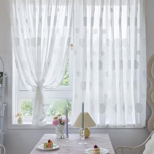 쉬폰 벨크로 커튼 1장  180X180cm)