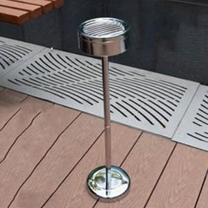 통 스심플탠드 재털이 업소 흡연 뚜껑  실버