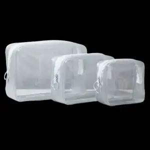 여행용파우치 다용도 투명 PVC 미니 파우치 S 소 화이트