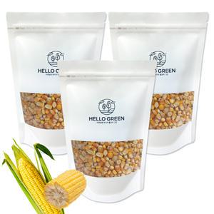 헬로우그린 국산 말린 찰옥수수 알갱이 1kgx3(팩) 알맹이 강원도옥수수 옥수수차