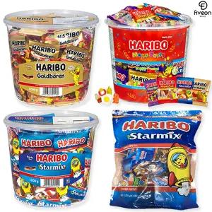 [파이브온] 하리보 골드베렌 메가파티 스타믹스 젤리 버킷 1000g 대용량