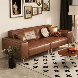 빈티지 소파 이태리 통가죽 클래식 인테리어 가구