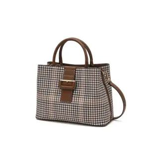 갤러리아 DCBA5F614 닥스 브라운 패턴 가죽 토트백