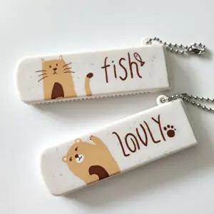 미니 손거울 브러쉬 연베이지-WFFTMHW