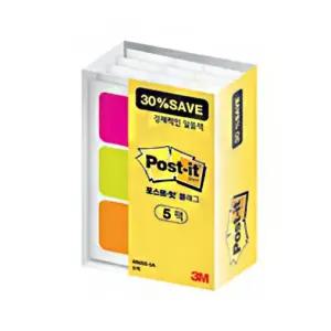 3M 포스트잇 플래그 파일바인더용 알뜰팩 686SS 5A/다용도/메모/메모지/접착/용지/메모잇/종이/디스펜서