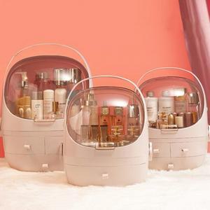 화장품정리함 캡슐 수납 아크릴 이동 보관 방수 서랍 3단