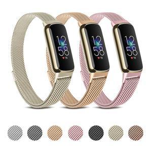 Fitbit Luxe 밴드 스포츠 스트랩 Fitbit Luxe 스트랩 팔찌 교체 용 금속 마그네틱 스마트 시계 밴드 손목 밴드 밴드