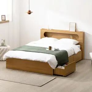 [리뷰이벤트] 파로마 메이브 LED 조명 빅수납 침대 슈퍼싱글/퀸