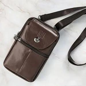 가죽 고급 작은 메신저백 남자 숄더백 브라운 가방-WFFPJ2Y
