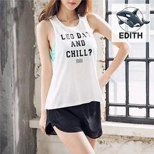 여름 쿨 민소매 요가 나시 여성 운동복 화이트-WFH3F25