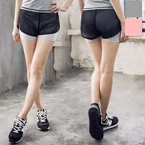 여자 래쉬가드 트레이닝복 반바지 폴댄스복 필라테스-WECB7C9