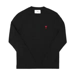 AMI BFUTS235 724 001 아미 드 꾀흐 스몰 하트 로고 공용 긴팔티 타임메카