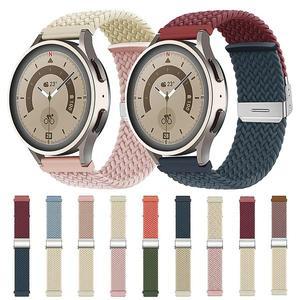 갤럭시워치 6 5 프로 4 클래식 3 밴드 투톤 나일론 메탈 버클 스트랩 시계줄 20 22 mm