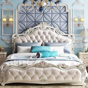 엔틱 침대 프레임 퀸 킹 화이트 침실 원목 가구 공주침대