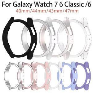 삼성 갤럭시 시계 7 6 40 44mm 무광택 커버 용 PC 케이스 Smartwatch Accessorie 보호 중공 범퍼 쉘