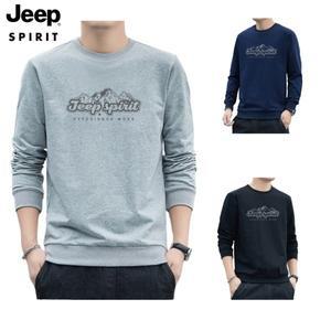 JEEP 지프 남자 긴팔 티셔츠 기본티 라운드 면티