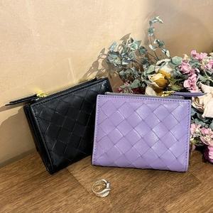 고품질 피체 고품격 여성 소가죽 위빙 반지갑 여자카드지갑 (WFHZ1C9)