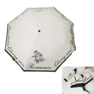 튼튼한 자외선차단 우산 양산 자동 로즈 3단 양우산 (WFHZE58)