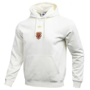 아디다스 바이에른 뮌헨 125주년 애니버서리 기모 면 긴팔 후드티 백색 JF0576