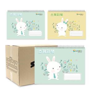 SW 2500 화이트래빗 스케치북 8절 20매 60권 1BOX