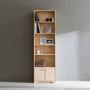 리빙프레젠트 고급 원목 높은 6단 도어 책장 600 2000