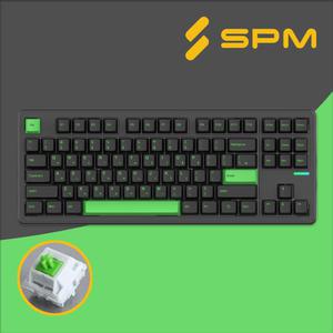 SPM PL87W 몽돌 텐키리스 기계식 키보드 블랙