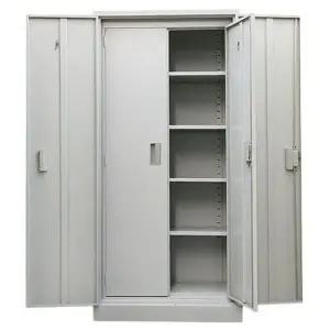 [하프클럽/]철제 이중캐비넷 그레이 자재 W1150xD450xH1780