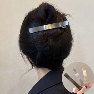 엄친아 메탈 일자 헤어집게핀 올림머리 머리핀