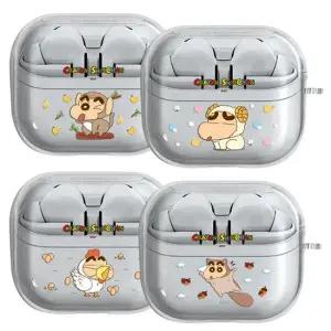 아트박스 원스 C짱구 애니멀 갤럭시 버즈3 프로 투명젤리 케이스