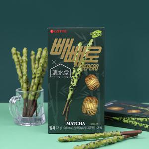 롯데웰푸드 빼빼로 말차 37g / 청수당 콜라보