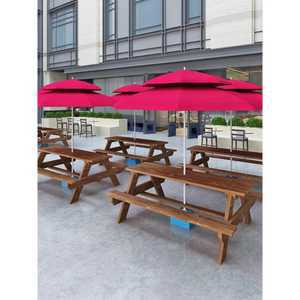 편의점 테이블벤치 파라솔 야외 펜션 그늘막 원목 벤치 휴게소