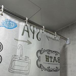 [LF2LM0SQ_56]못없이 행거 커튼압축봉 커튼봉 80-140cm