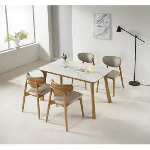 라운지 4인용 고무나무 원목 세라믹 의자4) 식탁세트 테이블 방문설치