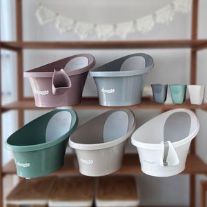 슈너글 2025 NEW 컬러 신생아 목욕 아기욕조 +샴푸컵 세트 2개