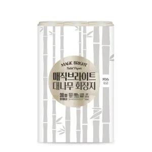 매직브라이트 먼지없는 무표백 대나무 화장지 3겹 30m 30롤