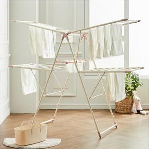 락앤락 튼튼한 빨래건조대_더블 양날개 핑크