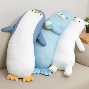 냉감 바디필로우 펭귄 롱쿠션 숙면 쿨링인형 대형 통기성