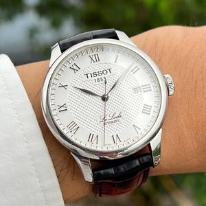 티쏘 르로끌 오토매틱 남성 가죽시계 T41.1.423.33